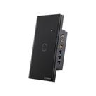 Interruptor Touch Inteligente com 1 Tecla EZS 1001 Preto Intelbras Interruptor Touch Inteligente com 1 Tecla EZS 1001 Preto Intelbras