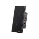 Interruptor Touch Inteligente com 2 Tecla EZS 1002 Preto Intelbras