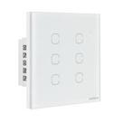 Interruptor touch inteligente WiFi 6 teclas EWS 1006 Branco