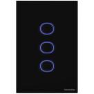 Interruptor Touch Smart Tramontina Preto com 3 Canais Interruptor Touch Smart Tramontina Preto com 3 Canais