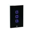 Interruptor Touch Wi-fi + RF 3 Teclas Preto Automação WEG