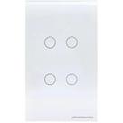 Interruptor Touch Zigbee com 4 Botões Branco Novadigital ZTS-4