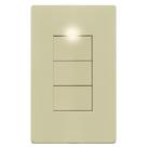Interruptor triplo iluminado LIDER LCS3-1P 15A 120V com placa de parede