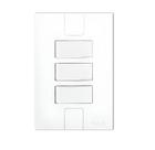 Interruptor Triplo Pluzie Modular - 3 Teclas 4x2 Interruptor Triplo Pluzie Modular - 3 Teclas 4x2