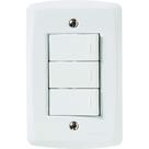 Interruptor Triplo Simples 4x2 com 3 Teclas Paralelas 10a 250v Branco Tramontina Interruptor Triplo Simples 4x2 com 3 Teclas Paralelas 10a 250v Branco Tramontina