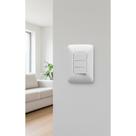 Interruptor Triplo Simples Branco Com Placa Moderno
