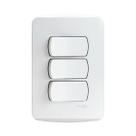 Interruptor Triplo Simples Conjunto 4x2 - Miluz