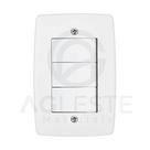 Interruptor triplo simples finesse + c/placa branca