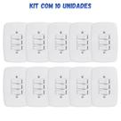 Interruptor Triplo Simples Ideale Pluzie - Kit com 10 unid