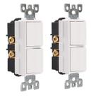 Interruptor WENGART Duplex Rocker 15A 120V, pacote com 2, branco