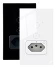 Interruptor Wi-Fi Inteligente 2 Botões 1 Tomada Branco JWCOM