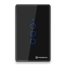Interruptor Wifi Inteligente Touch 3 Botões WiFi TP1003 Preto