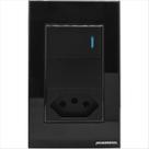 Interruptor Zigbee 1 Tecla Física Tomada NovaDigital Preto - Controle Manual, 20A