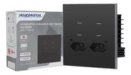 Interruptor Zigbee Novadigital Quartzo 4 Teclas 2 Tomada 10 A 127v QZ-WK-4X4-B Preto