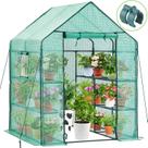 Invernadero Ohuhu 145x145x194 cm para Exterior con Ventanas de Malla