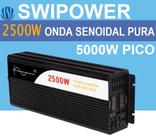 Inversor 12v 110v 127v 2500w / 5000w 60hz Onda Senoidal Pura SWIPOWER