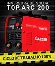 Inversora de solda galzer top arc 200 amperes 220v