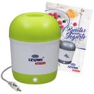Iogurteira elétrica izumi verde ou cinza + 1 livro de receitas