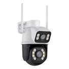 Ip Camera Externa Wifi Dupla Lentes 2 Em 1 Visao Noturna Cor Branco com preto Ip Camera Externa Wifi Dupla Lentes 2 Em 1 Visao Noturna Cor Branco com preto