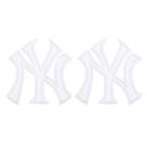 Iron on Patches Aspidas Sports Teams Letter NY White 3x3cm