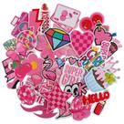 Iron on Patches GYGYL para meninas Pink Preppy 45 unidades
