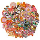 Iron on Patches RF-Patch Hippie 48 unidades para roupas, chapéus e jeans