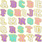 Iron On Repair Patches Palonu 52, pacote A-Z, para roupas