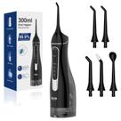 Irrigador Bucal Sem Fio 300 ml, 4 Modos, 5 Ponteiras, IPX7