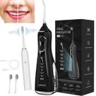 Irrigador Oral Elétrico Portátil Jato Água + Escova Recarregável Com Refil