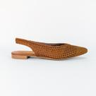 Isabel - slingback feminina tramada bico fino marrom 1876