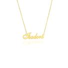 Isadora colar de nome folheado a ouro 18k