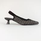 Isadora - scarpin slingback feminino em tecido bordado 1793
