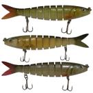 Isca Artificial 3 Peixes Articulada Pesca Pescaria Robalo Lambari Tainha Traira Tucunare Mar Rio Açude Lago