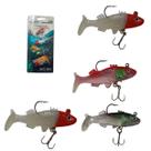 Isca Artificial 4 Peixes Pesca Soft Shad Captura Pescaria Esportiva Tucunare Lambari Tainha Robalo Mar Rio Lago
