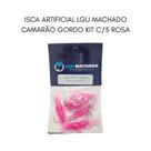 Isca Artificial Camarão com Anzol kit 5 Unidades Cor Rosa Pink