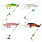 Isca Artificial de Pesca 4 Camarao Peixe Robalo Truta salmao Pescaria Mar Lago Rio Lagoa