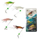 Isca Artificial de Pesca 4 Camarao Peixe Salmao Truta Robalo Pescaria Mar Lago Rio Lagoa