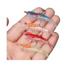 Isca Artificial Luminosa De Camarão (4 Peças) Para Pesca De Robalo E Pesca Marítima