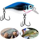Isca Artificial Marine Mini Crank CHB11 Prateada Azul 3.8cm 4g Meia Água Para Tilápia Black Bass