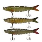 Isca Artificial Pesca 3 Peixes Articulado Realista Pescaria Fishing Lambari Robalo Traira Tainha Mar Açude Rio