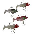 Isca Artificial Pesca 4 Peixes Soft Shad Pescaria Robalo Lambari Tainha Tucunare Mar Açude Rio Lago