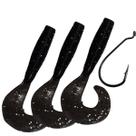Isca Artificial Soft Shad Grub Simples Criatura Kit 3pçs