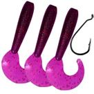 Isca Artificial Soft Shad Grub Simples Criatura Kit 3pçs Isca Artificial Soft Shad Grub Simples Criatura Kit 3pçs