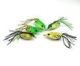 Isca de pesca, 5 peças, Frog Topwater, 6 cm com ganchos para isca de robalo