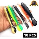 Isca De Pesca Artificial Jig Soft Silicone Bait Swing 10 Pcs
