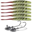 Isca Soft Bait Maruri W182 6 Unid + 2 Anzol Jig Head
