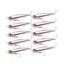 Iscas De Metal Prateadas 10pcs 20g 30g 40g Isca De Pesca Para Água Salgada Equipamento Para Bass