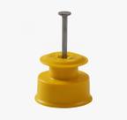 Isolador roldana 36 mm amarelo 100un mais resistente proteção uv zebu