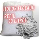 Isopor Flocado 50 litros para Enchimento de Puffs Almofadas Bichos de Pelúcia Artesanato Mistura na Fórmula de