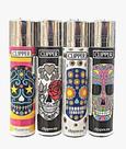 Isqueiro Clipper Maxi Happy Skulls (Display c/ 24un)